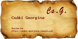 Csáki Georgina névjegykártya