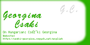 georgina csaki business card